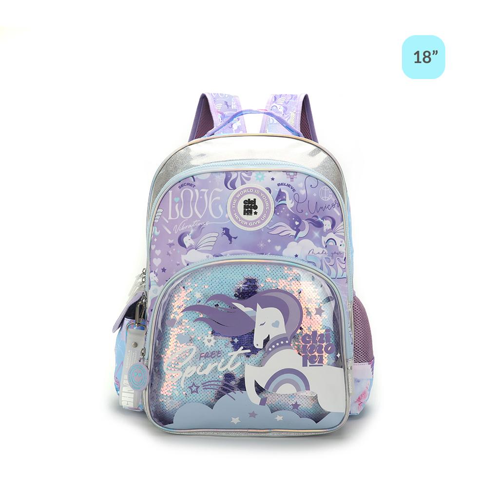 MOCHILA ESPALDA 18'' UNICORNIO