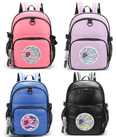 MOCHILA ESPALDA 17'' VINYL PUFFER - 4 COLORES -