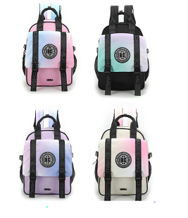 MOCHILA ESPALDA 16'' COLORBLOCK - 4 COLORES -