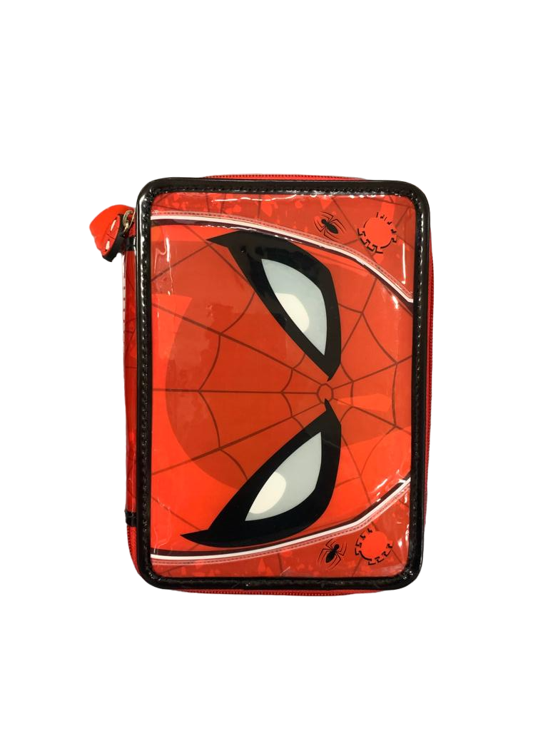 CARTUCHERA CANOPLA 2 PISOS PVC SPIDERMAN CON UTILES