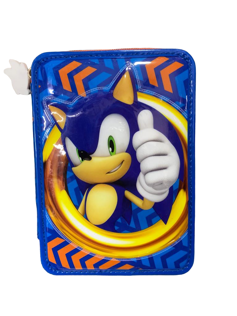 CARTUCHERA CANOPLA 1 PISO PVC SONIC CON UTILES