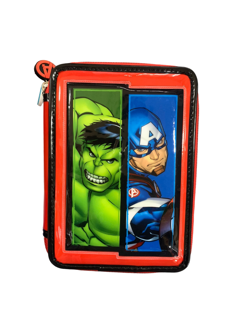 CARTUCHERA CANOPLA 2 PISOS PVC AVENGERS CON UTILES