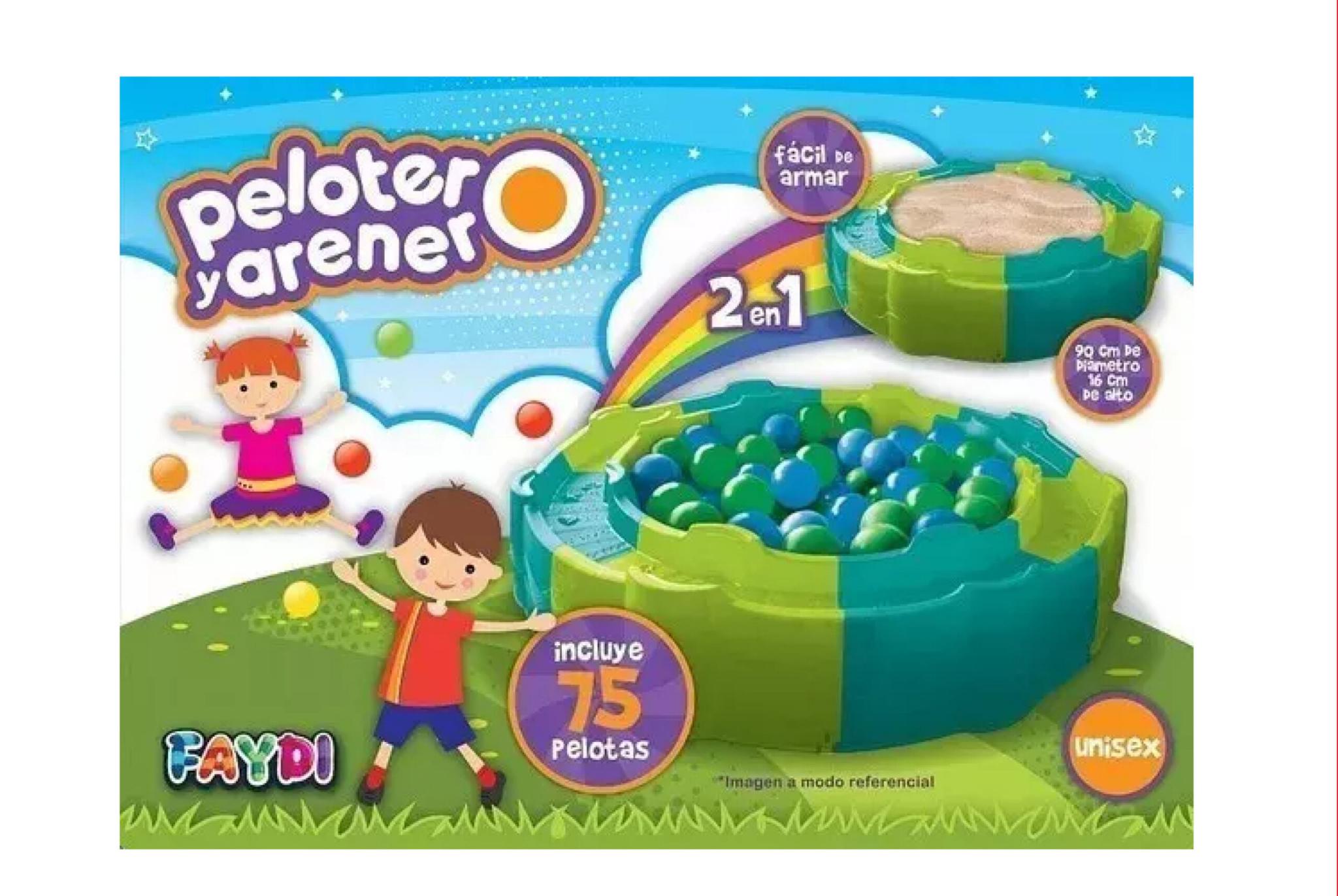 PELOTERO ARENERO 2EN1 + 75 PELOTAS (7750)
