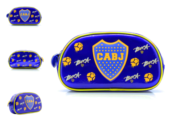CARTUCHERA CANOPLA OVAL 3D -PVC- 1 CIERRE BOCA JR