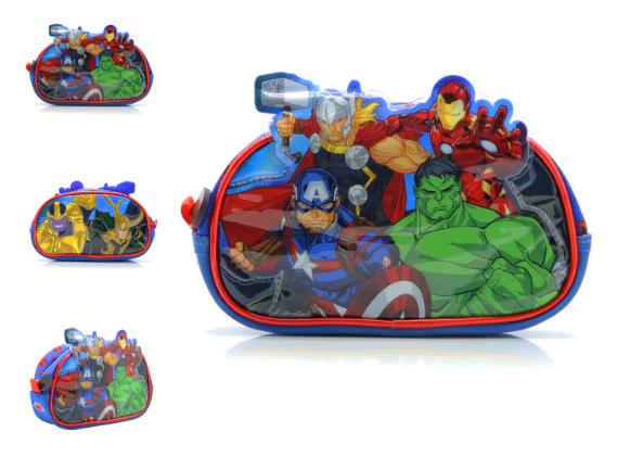 CARTUCHERA CANOPLA OVAL 3D -PVC- 1 CIERRE AVENGERS