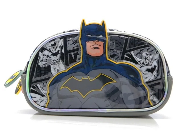 CARTUCHERA CANOPLA OVAL 3D -PVC- 2 CIERRES BATMAN