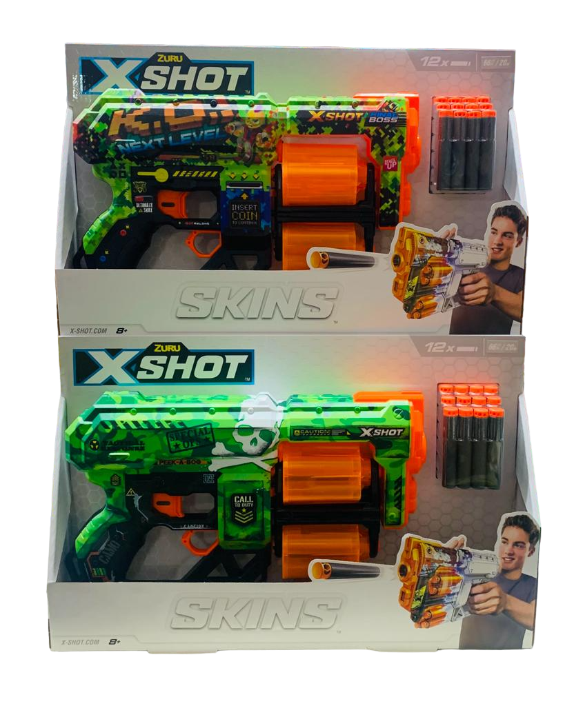 PISTOLA X-SHOT SKINS DREAD 12 DARDOS - SURTIDAS