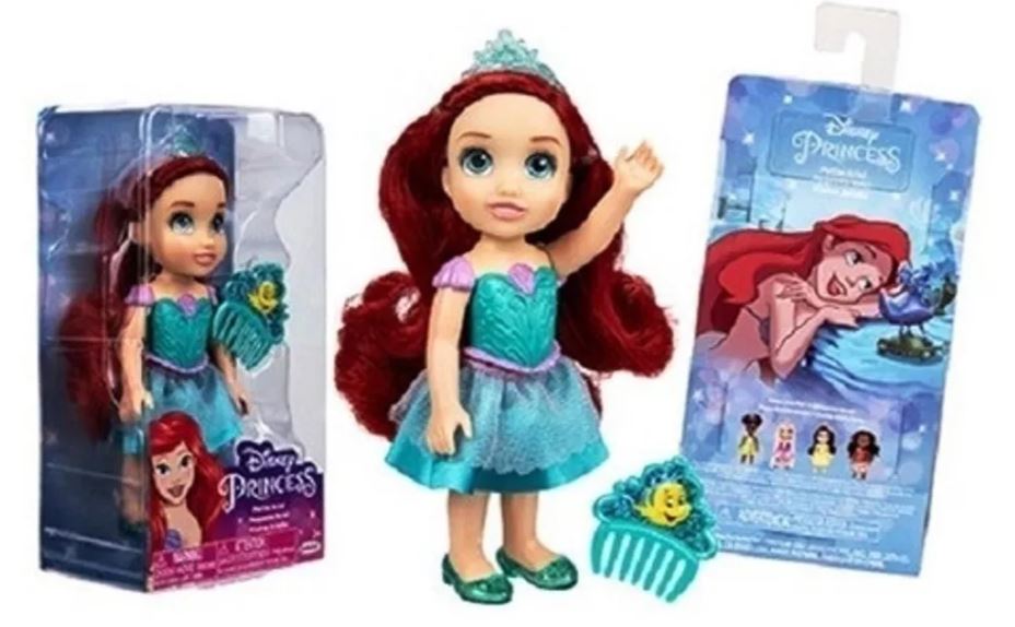 MUÑECA PRINCESA ARIEL LA SIRENITA 16CM