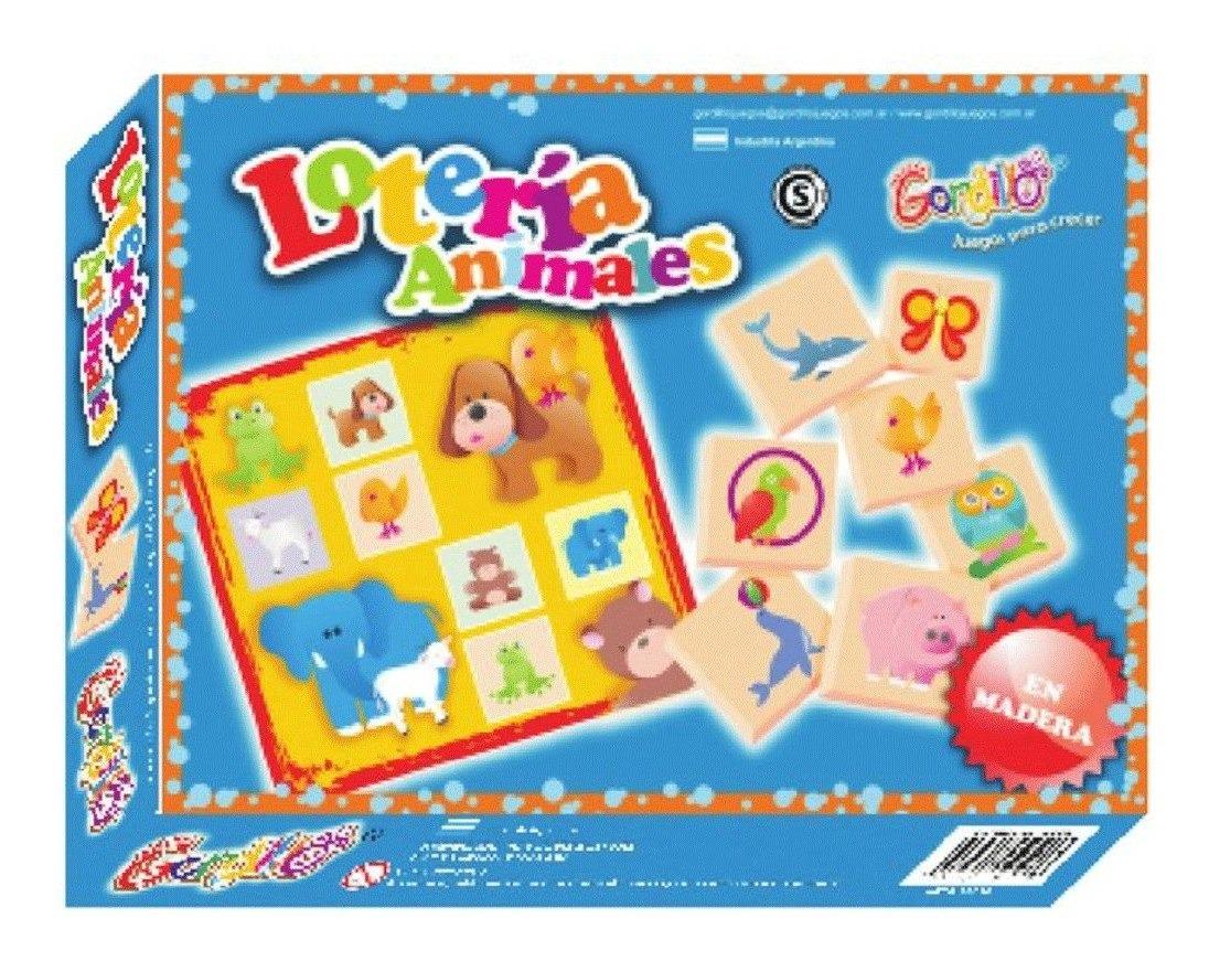 LOTERIA ANIMALES MADERA