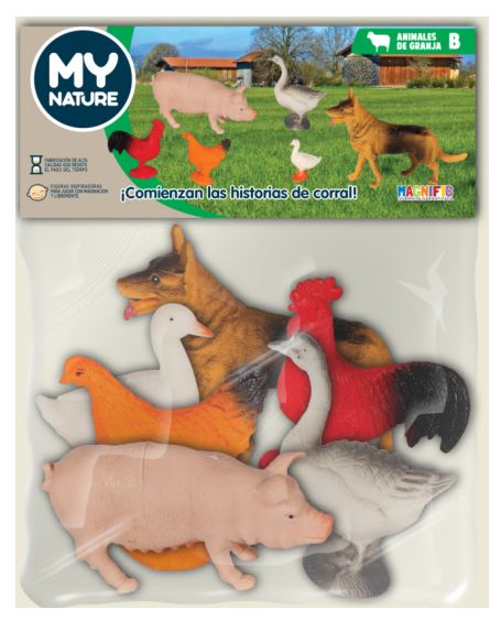 ANIMALES DE GRANJA X6 EN BOLSA