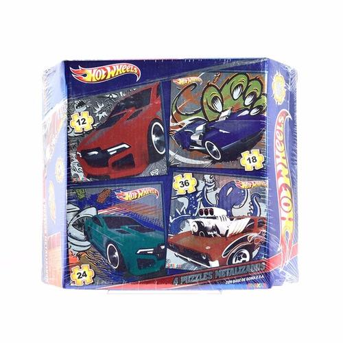 4 PUZZLES HOT WHEELS