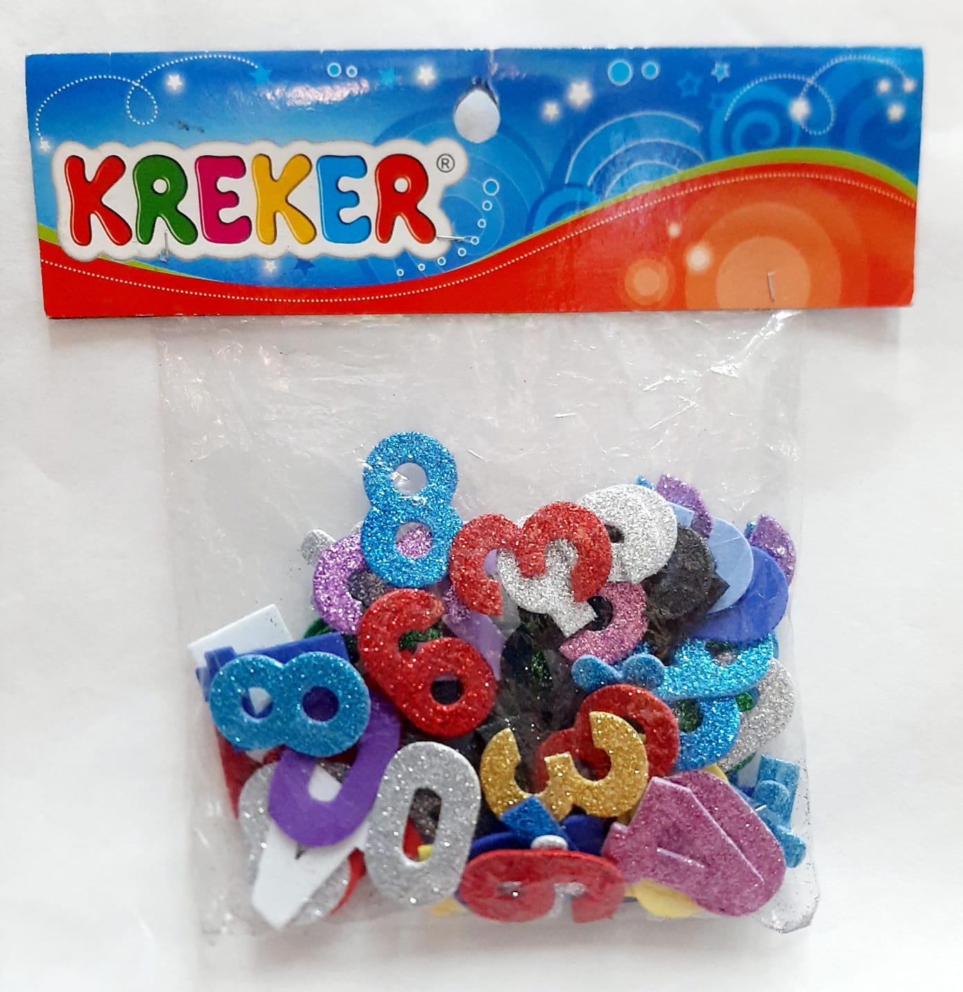 NUMEROS CON GLITTER 60 NUMEROS + 8 SIGNOS