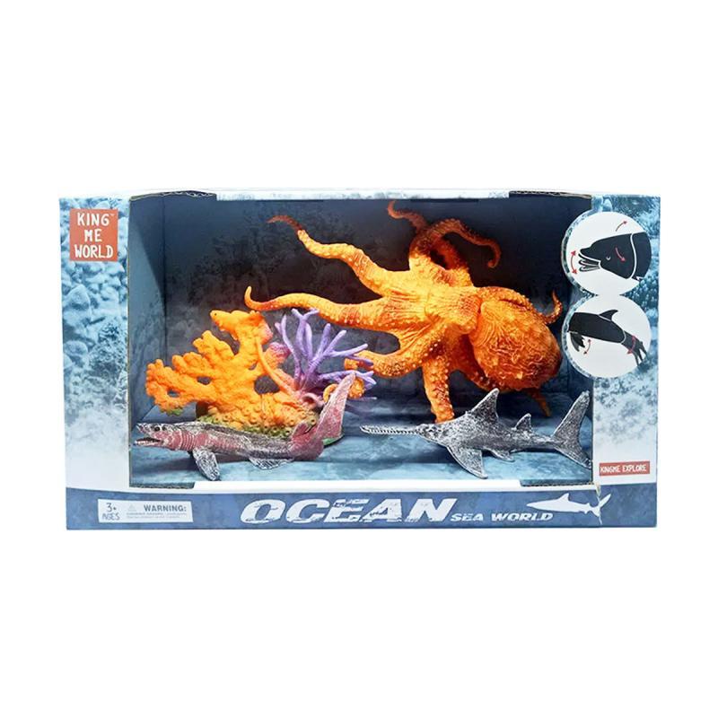 OCEAN SET PULPO Y TIBURONES EN CAJA