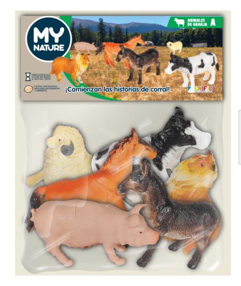 ANIMALES DE GRANJA X6 EN BOLSA