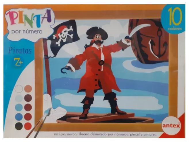 PINTA POR NUMERO - PIRATAS