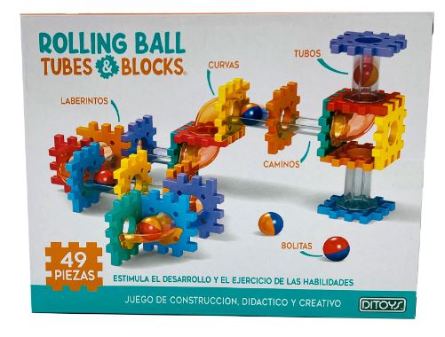 ROLLING BALL TUBOS Y BLOQUES 49 PIEZAS