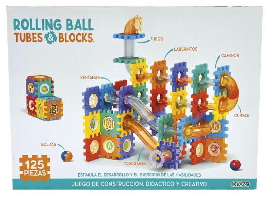 ROLLING BALL TUBOS Y BLOQUES 125 PIEZAS