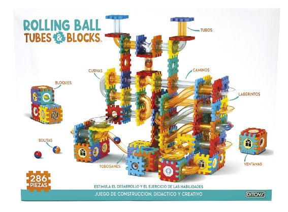 ROLLING BALL TUBOS Y BLOQUES 286 PIEZAS