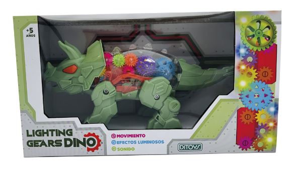 DINOSAURIO CON LUZ Y SONIDO CON ENGRANAJES