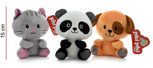 ANIMALES CON BRILLO 15CM - 3 MODELOS