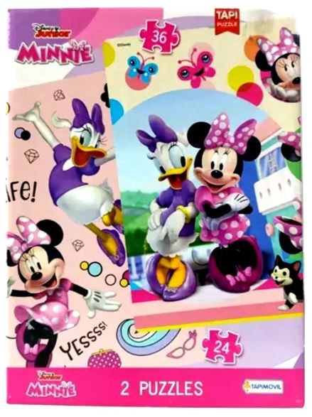 2 PUZZLES 24/36 PIEZAS MINNIE