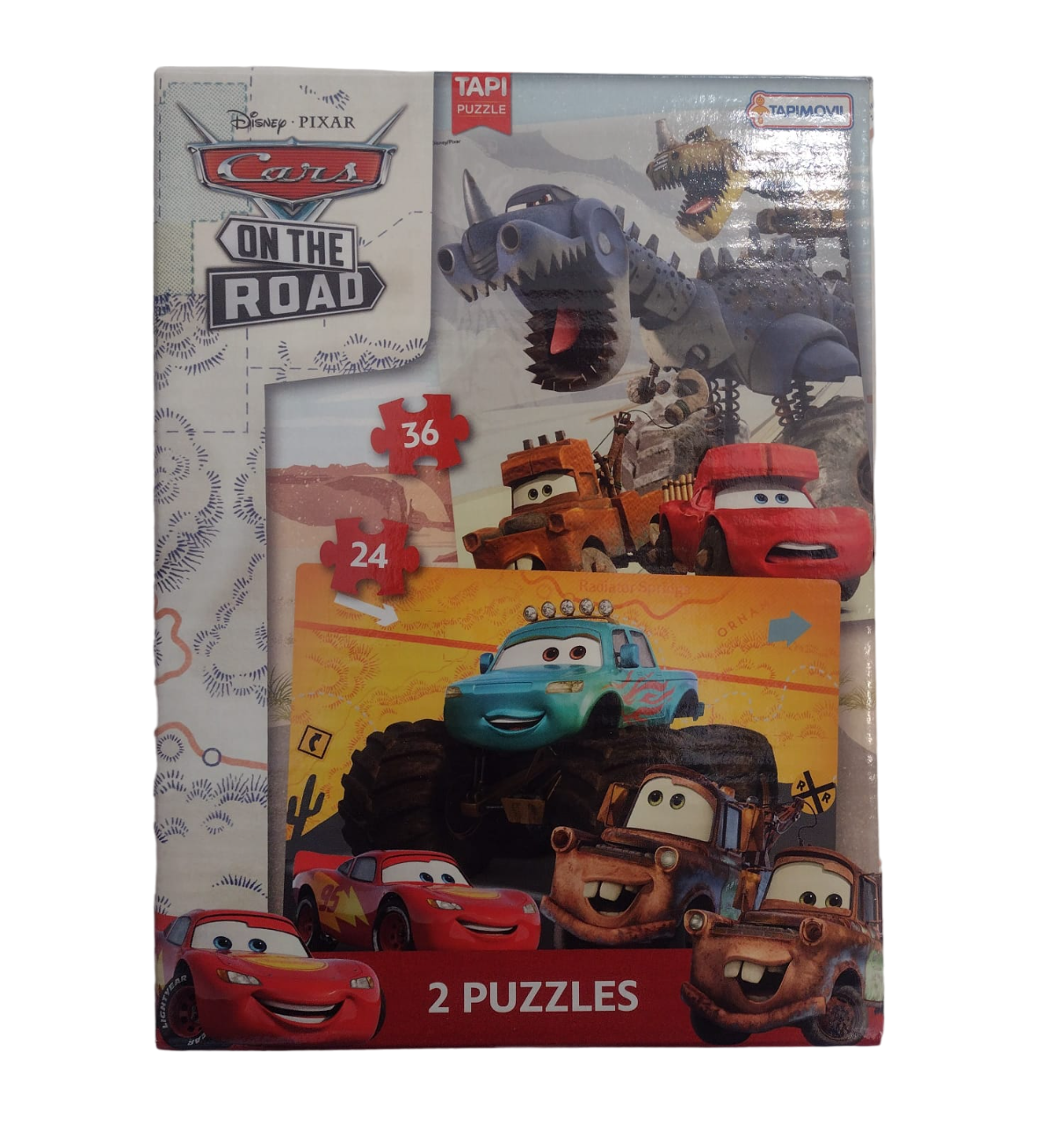 2 PUZZLES 24/36 PIEZAS CARS