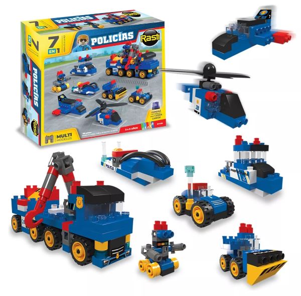 BLOCKY POLICIAS 7 EN 1  156 PIEZAS
