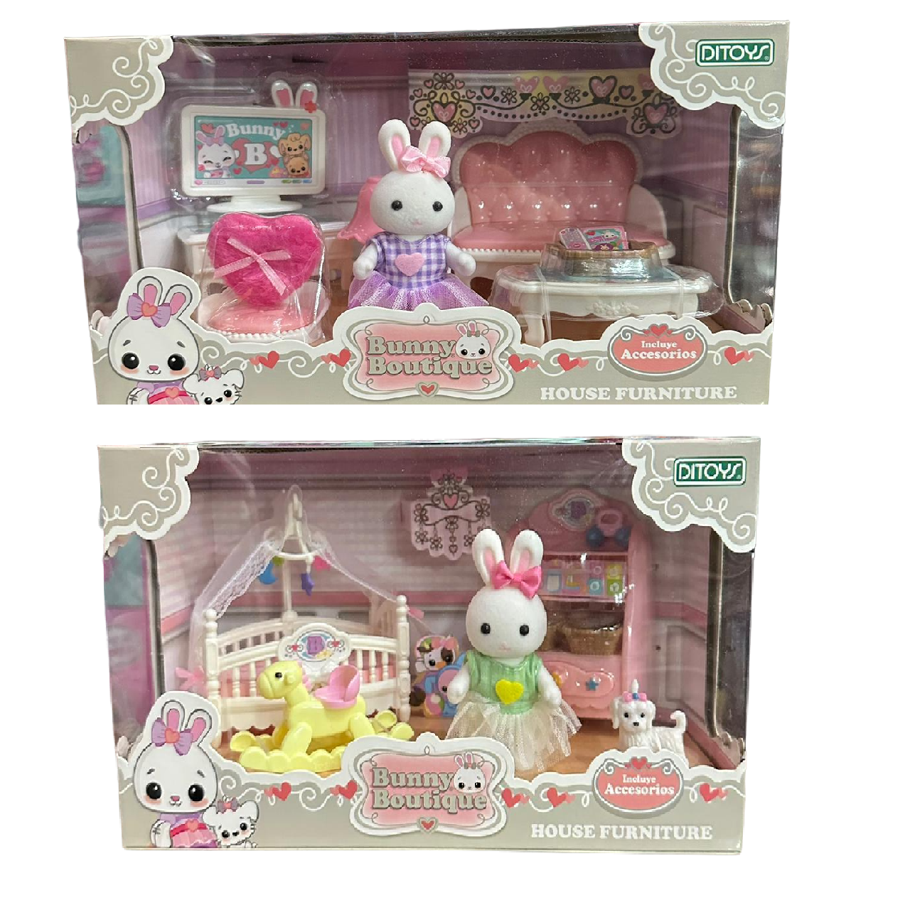 BUNNY BOUTIQUE HOUSE FURNITURE - 4 MODELOS