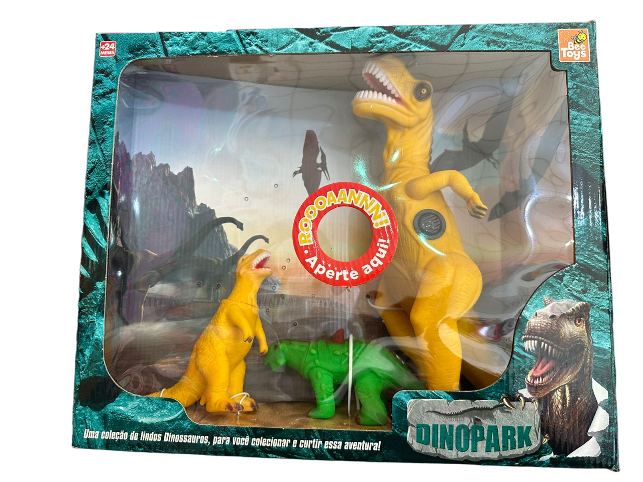 DINOSAURIO T-REX X3 CON SONIDO EN CAJA