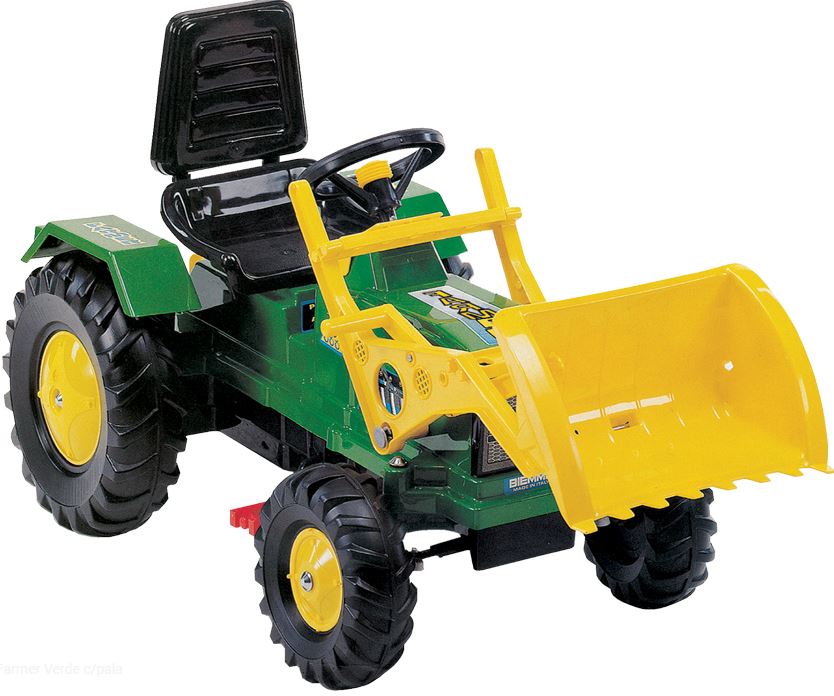 TRACTOR FARMER VERDE CON PALA A PEDAL