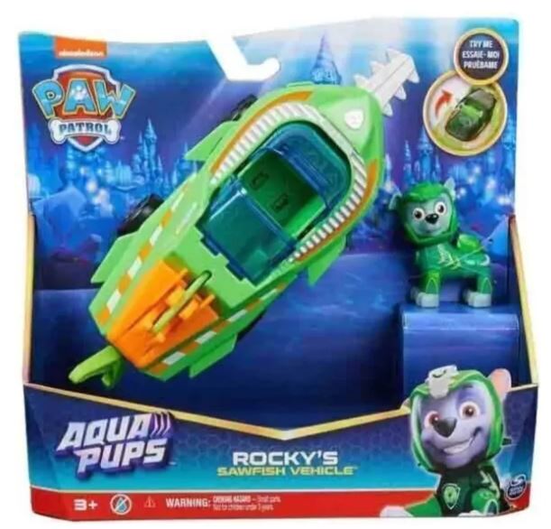 PAW PATROL VEHICULO AQUA PUPS SAWFISH ROCKY