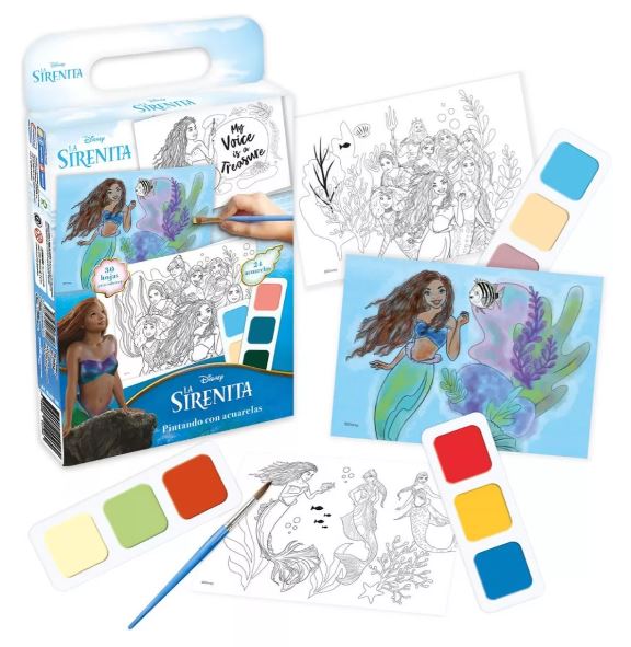 PINTANDO CON ACUARELAS LA SIRENITA