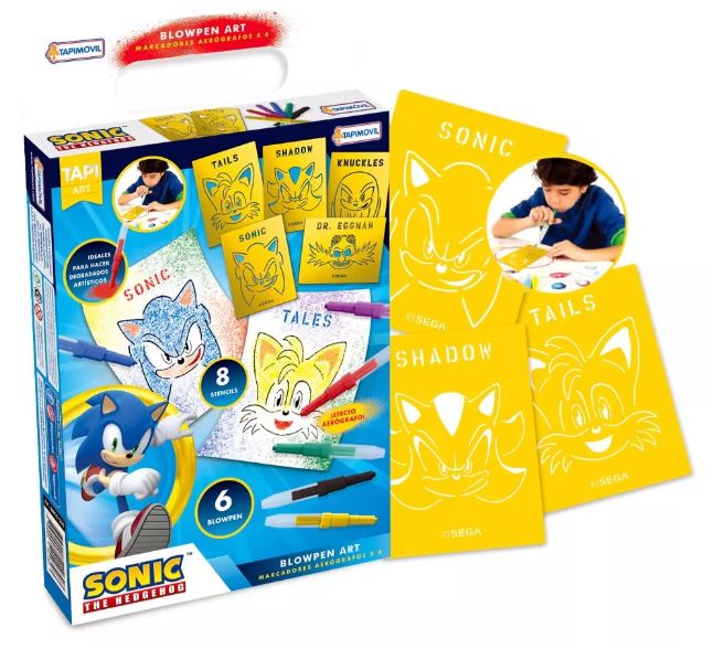 BLOW PEN ART CON STENCILS SONIC