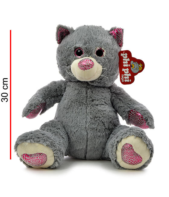 GATO SENTADO PELUCHE 30CM