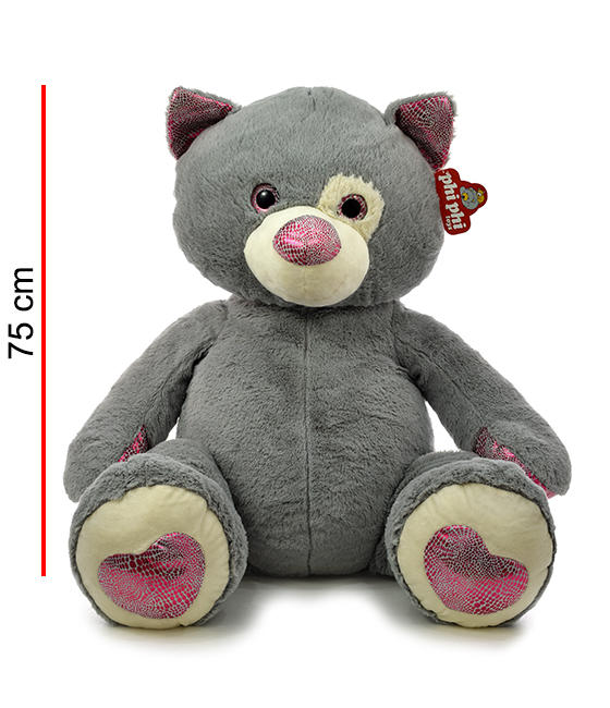 GATO SENTADO PELUCHE 75CM