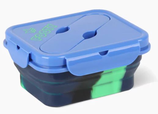 LUNCHERA PLEGABLE CON CUBIERTOS - 2 COLORES
