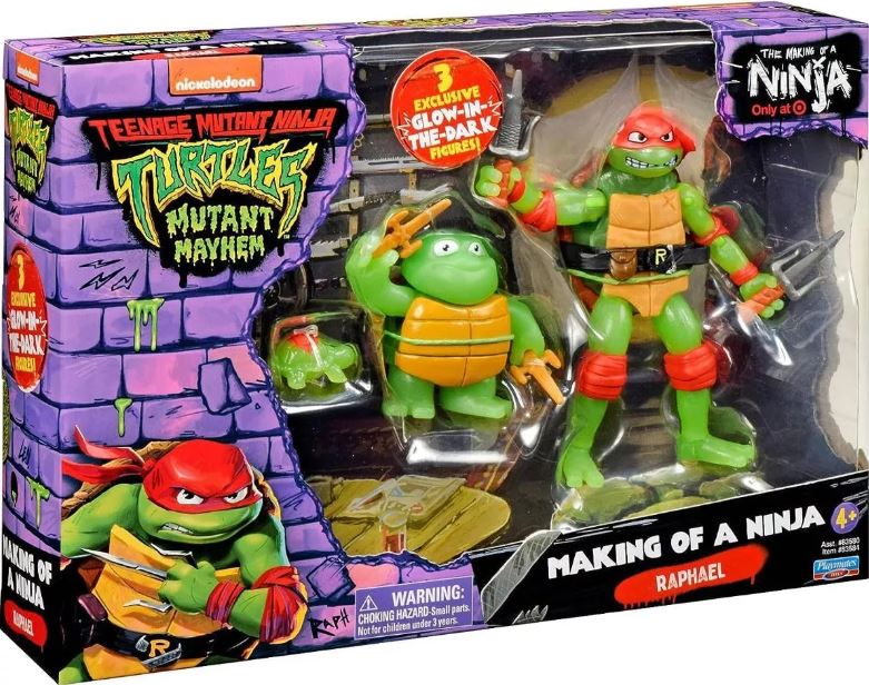 SET TORTUGAS NINJAS BRILLA EN LA OSCURIDAD - 2 MODELOS