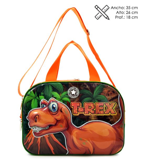BOLSO OVAL DINOSAURIO 3D