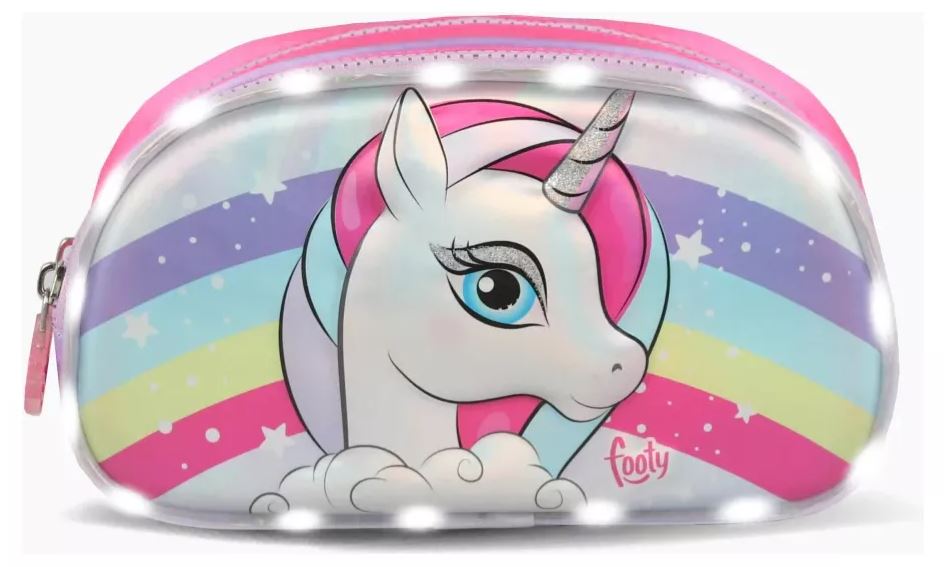 CARTUCHERA RIGIDA CON LUZ 2CIERRES UNICORNIO