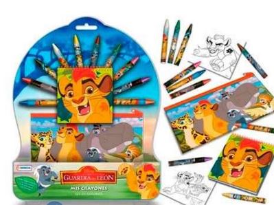 SET COLOREO CRAYONES CON BLOCK GUARDIA DEL LEON