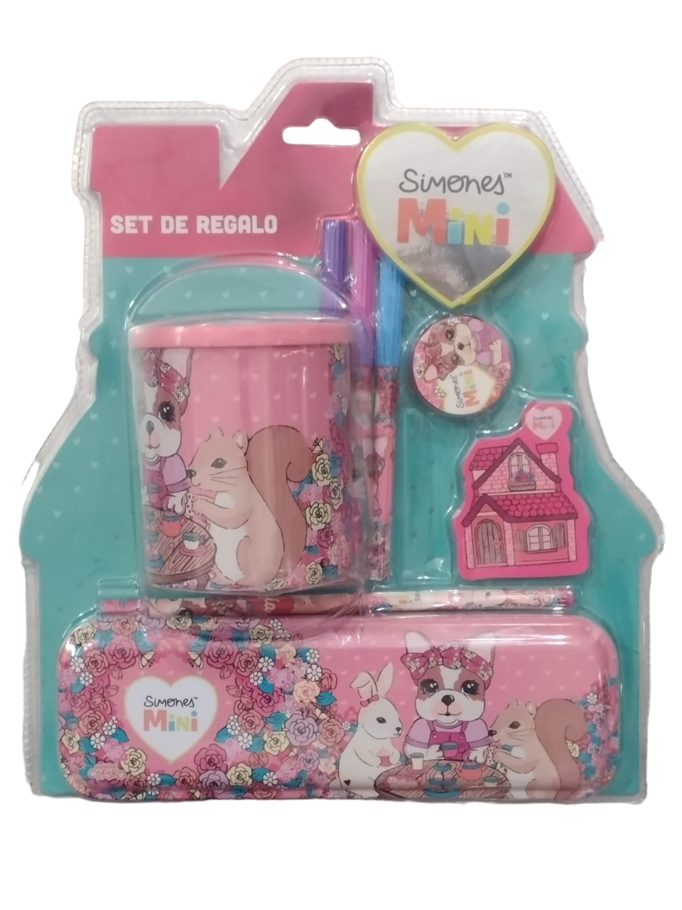 SET ESCOLAR CON PORTA LAPIZ SIMONES