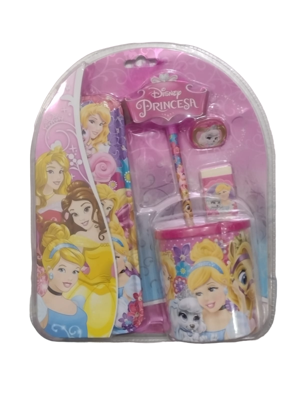 SET ESCOLAR CON PORTA LAPIZ PRINCESAS