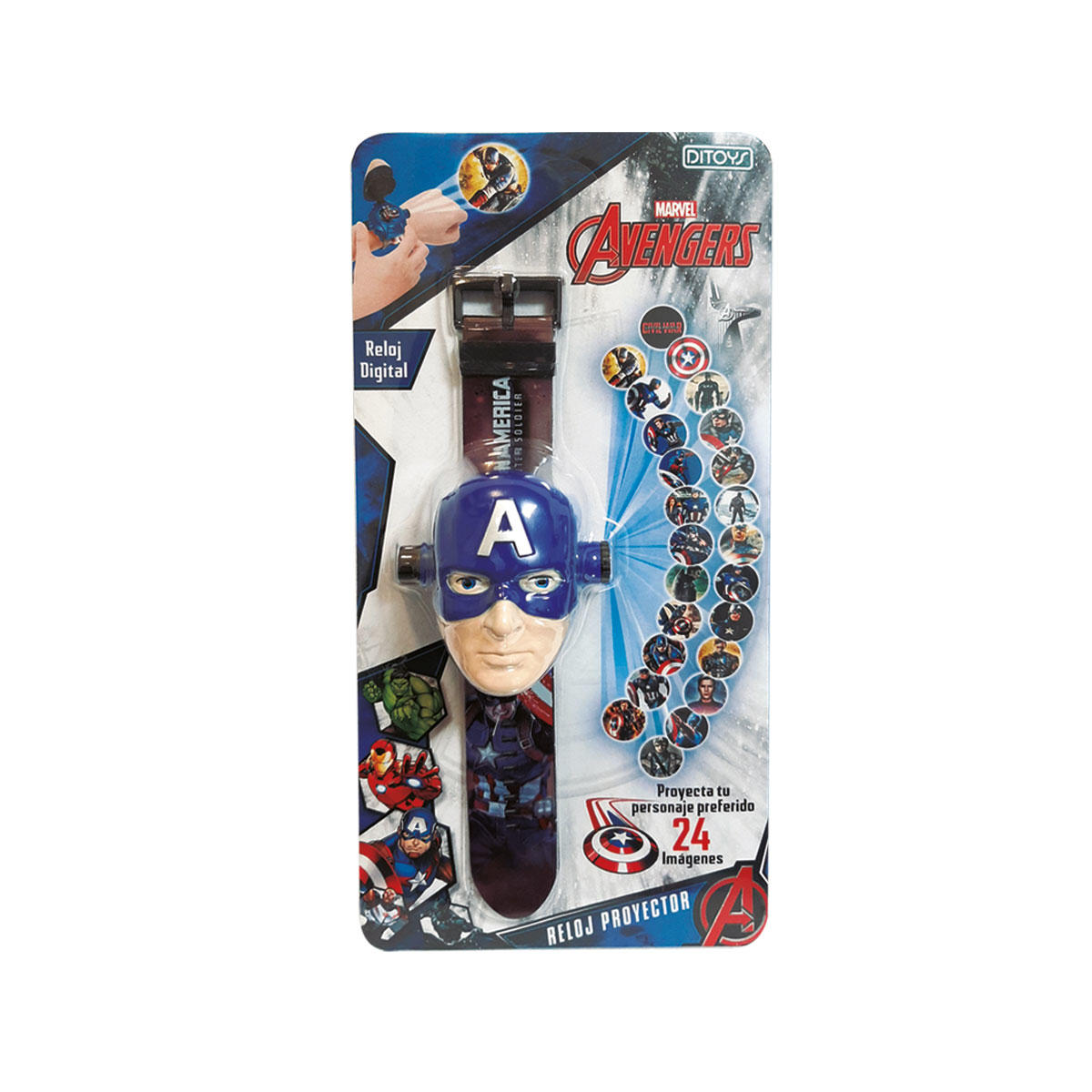 RELOJ PROYECTOR CAPITAN AMERICA