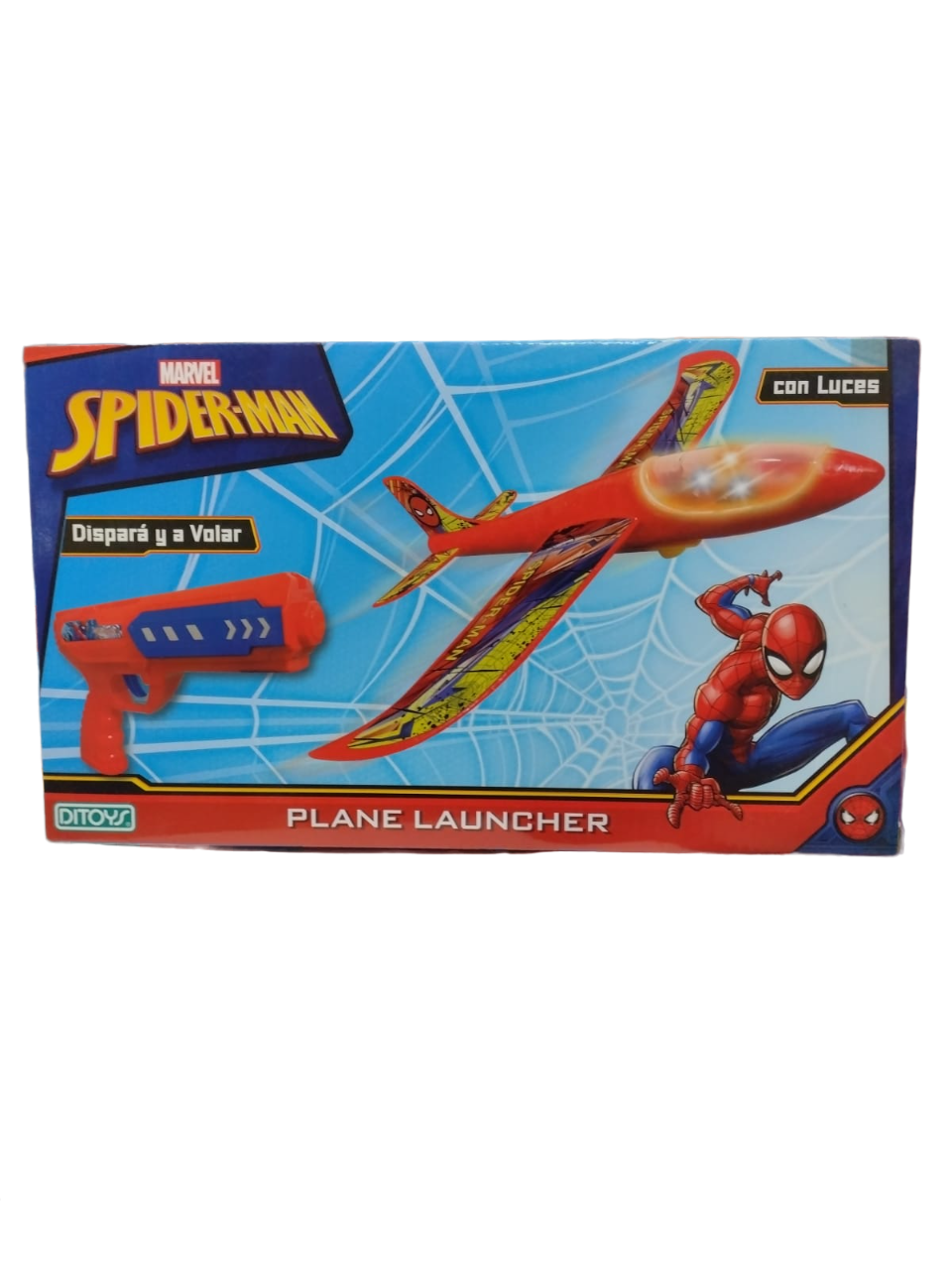 PLANE LAUNCHER SPIDERMAN CON LUCES