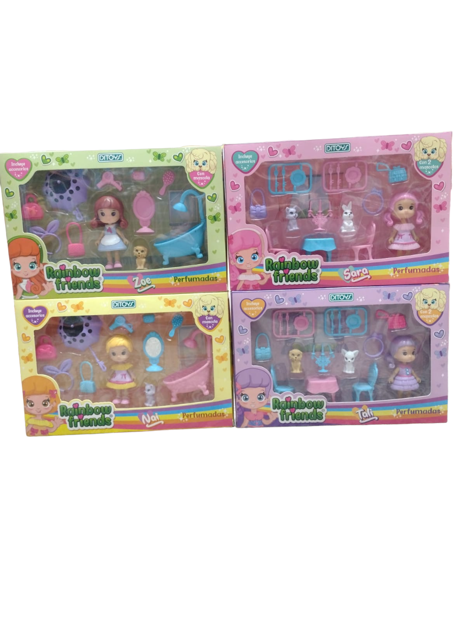 RAINBOW FRIENDS MINI MUÑECA CON ACCESORIOS PERFUMADAS - 4 MODELOS
