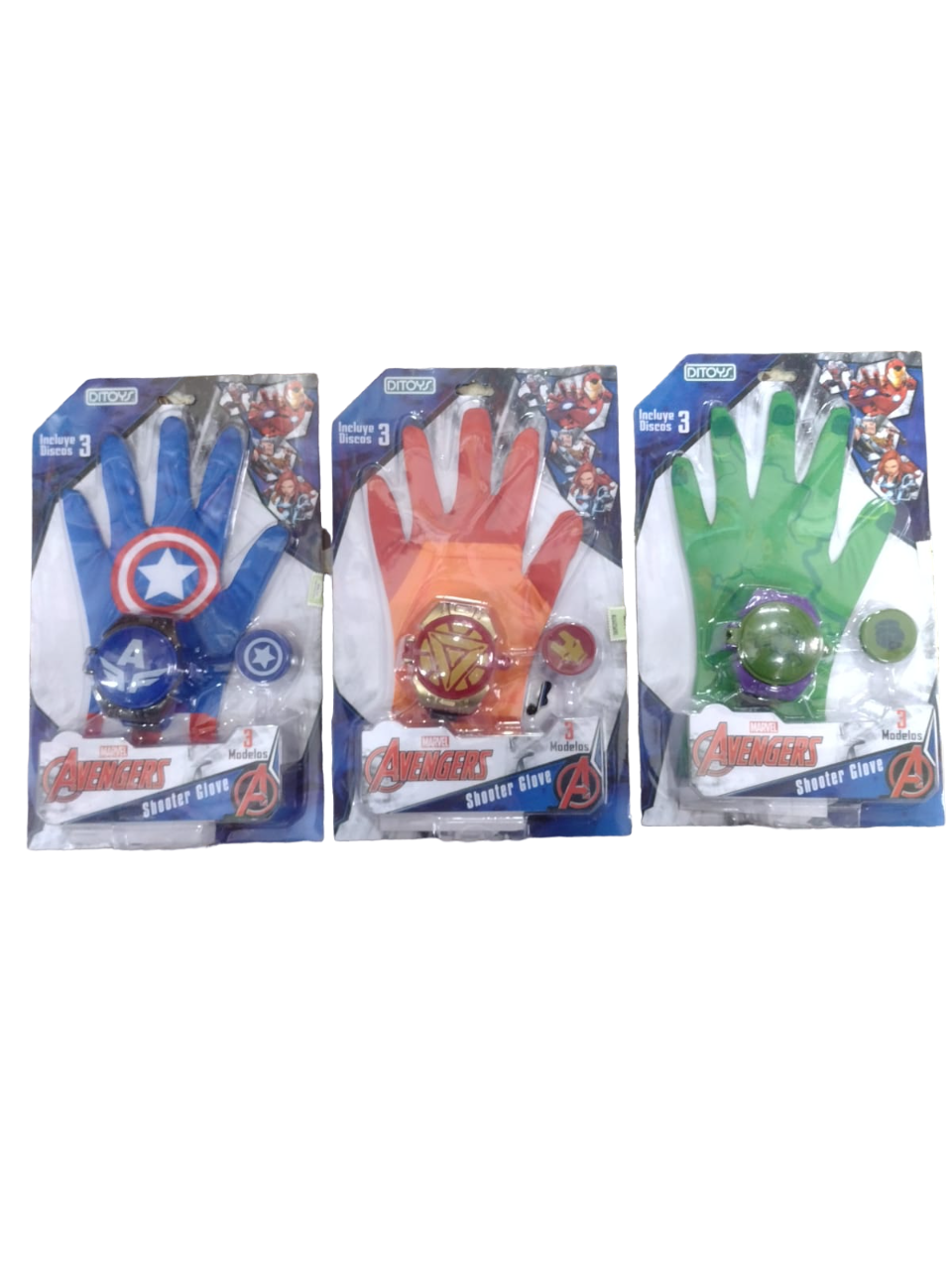GUANTE LANZA DISCO AVENGERS - 3 MODELOS