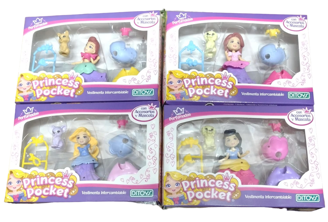 PRINCESS POCKET MUÑECA PERFUMADA - 4 MODELOS