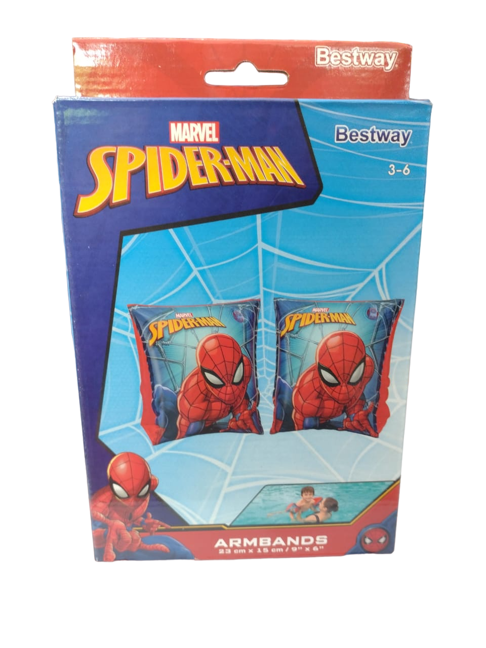 BRACITOS INFLABLES SPIDERMAN EN CAJA
