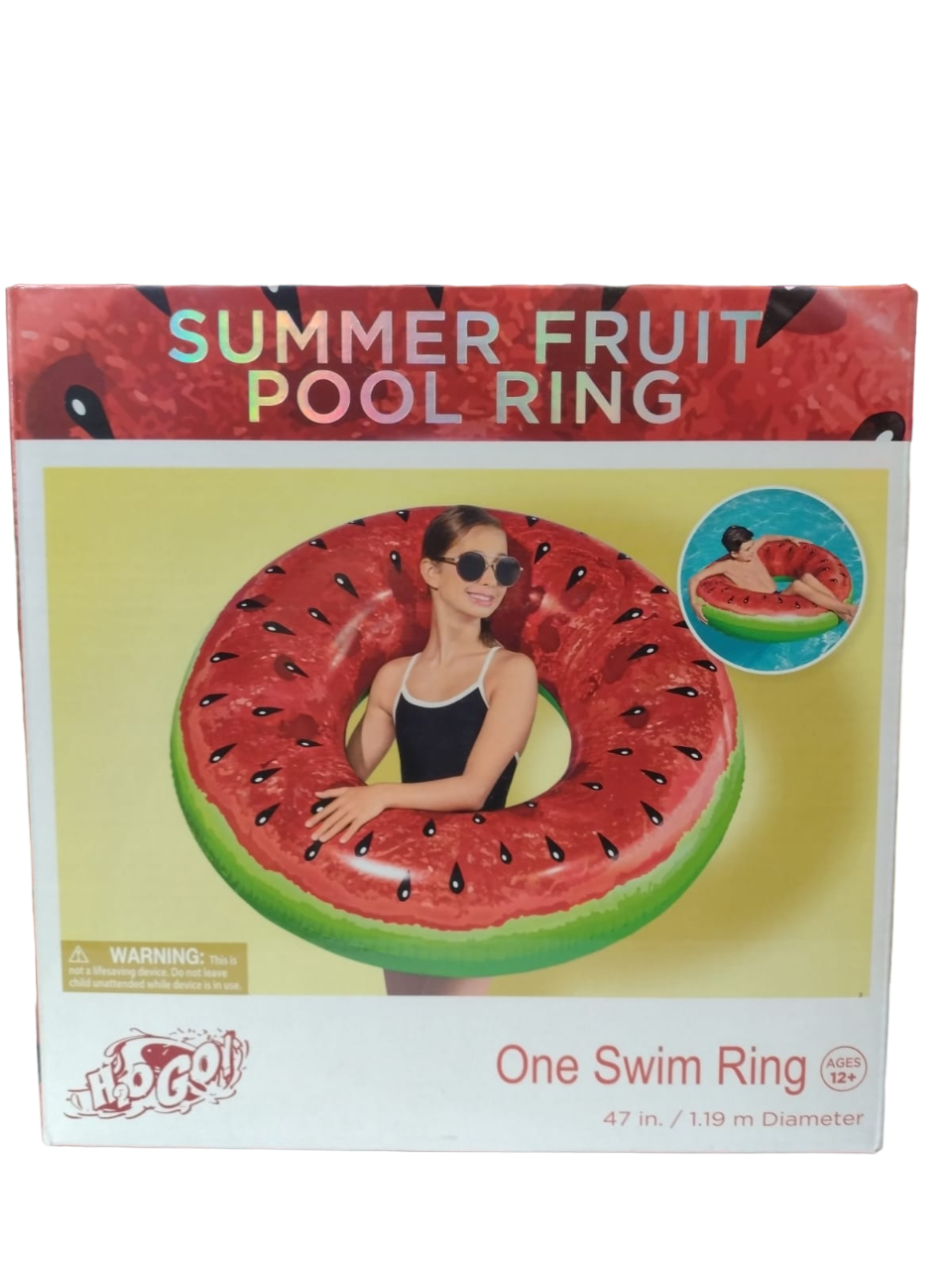 FLOTADOR CIRCULAR FRUTA INFLABLE 116X88CM (9827)