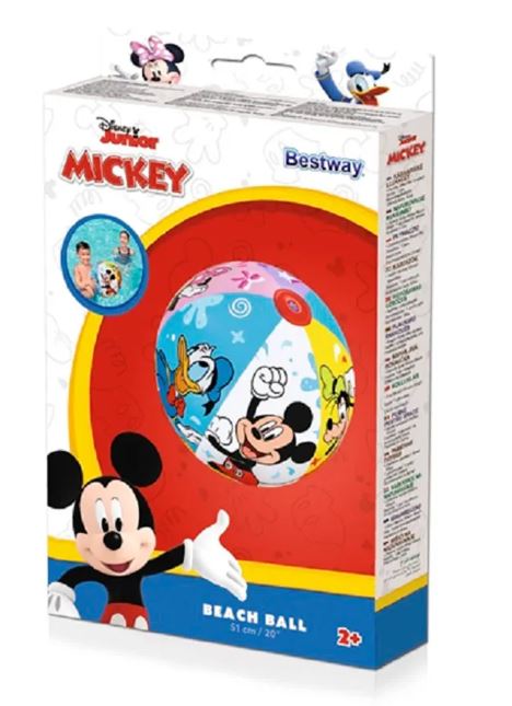 PELOTA INFLABLE MICKEY 51CM EN CAJA